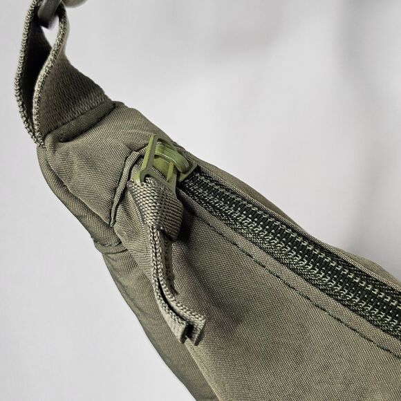 Sage Green Half Moon Nylon Crossbody Bag - Picture 4 of 10